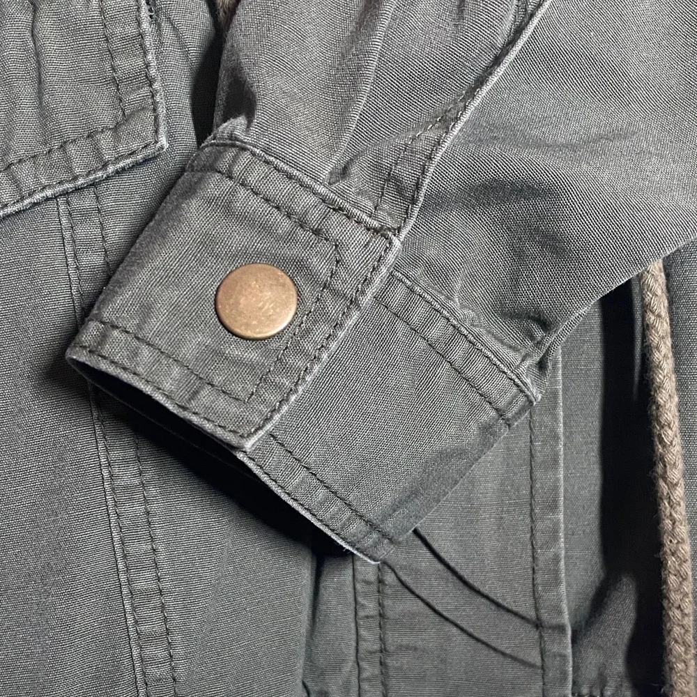 Chocolate Utility Jacket Olive Green Womens S Hooded - Picture 5 of 11